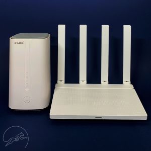 پک مودم سیمکارتی D-Link DWR_2000M 5G + روتر Xiaomi AX3000T (OpenWRT)